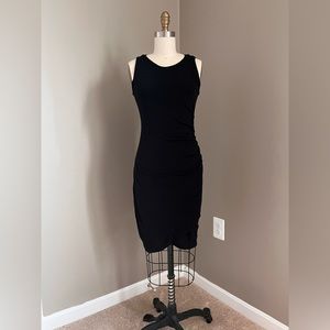 Black ruched dress